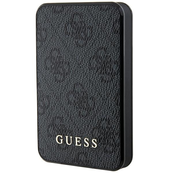 Guess Powerbank 15W GUPB5LP4GEGK 5000mAh svart/svart 4G lær metallogo