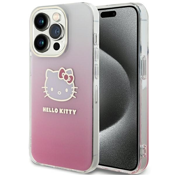 Hello Kitty IML Gradient Electrop Kitty Head-etui for iPhone 13 Pro Max - rosa