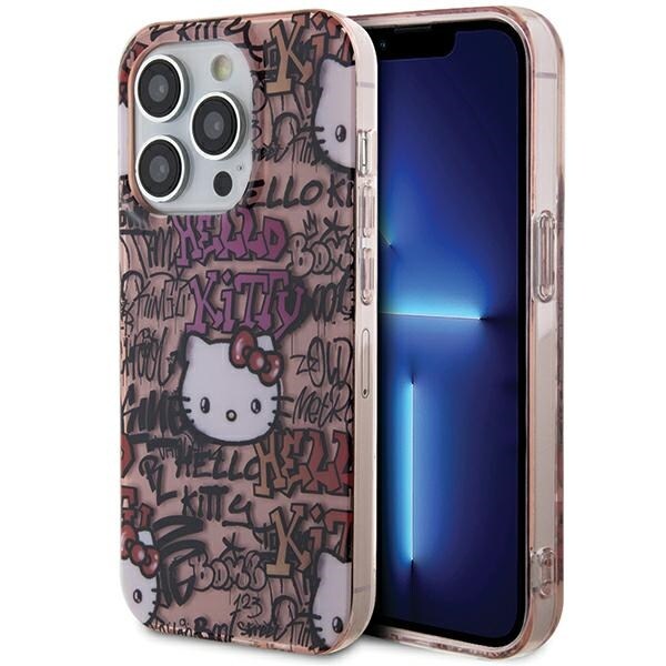 Hello Kitty IML Tags Graffiti-etui for iPhone 13 Pro Max - rosa