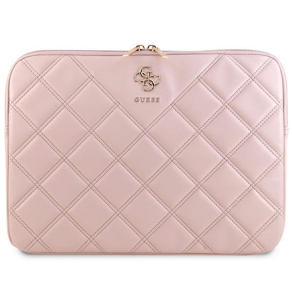 Guess Quiltet 4G-deksel for en 14" bærbar datamaskin - rosa