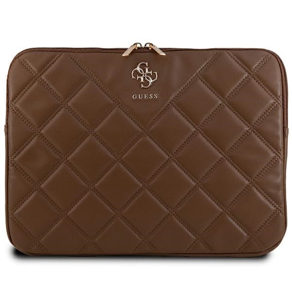 Guess Quiltet 4G-deksel for en 14" bærbar PC - brun