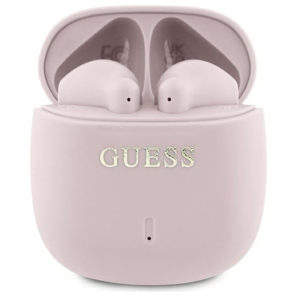 Guess Bluetooth-hodetelefoner GUTWSJ14ESGP TWS + dokkingstasjon rosa/rosa Trykt Classic Logo