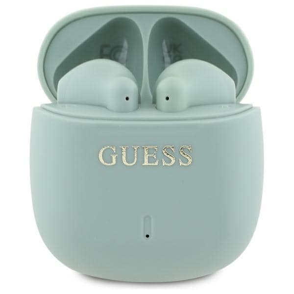 Guess Bluetooth-hodetelefoner GUTWSJ14ESGN TWS + dokkingstasjon grønn/grønn Trykt Classic Logo