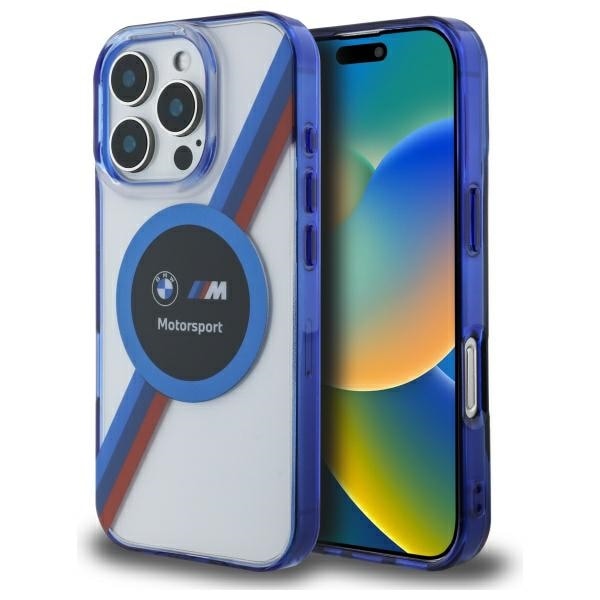 BMW BMHMP16X23HTPUT iPhone 16 Pro Max 6,9" gjennomsiktig hardcase Motosport IML Circle MagSafe