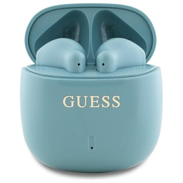 Guess Bluetooth-hodetelefoner GUTWSJ14ESGQ TWS + dokkingstasjon turkis/turkis Trykt Classic Logo