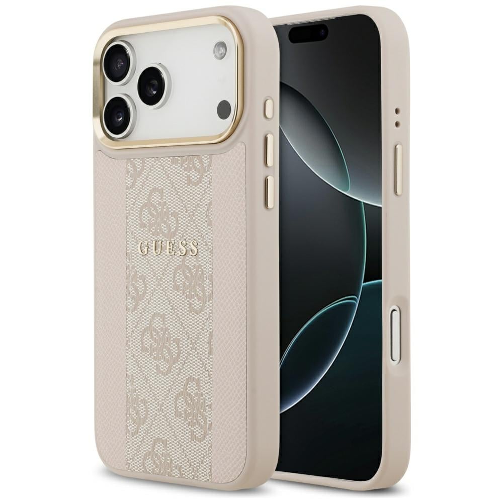 Guess 4G Stripe MagSafe-etui for iPhone 17 Pro Max - Rosa