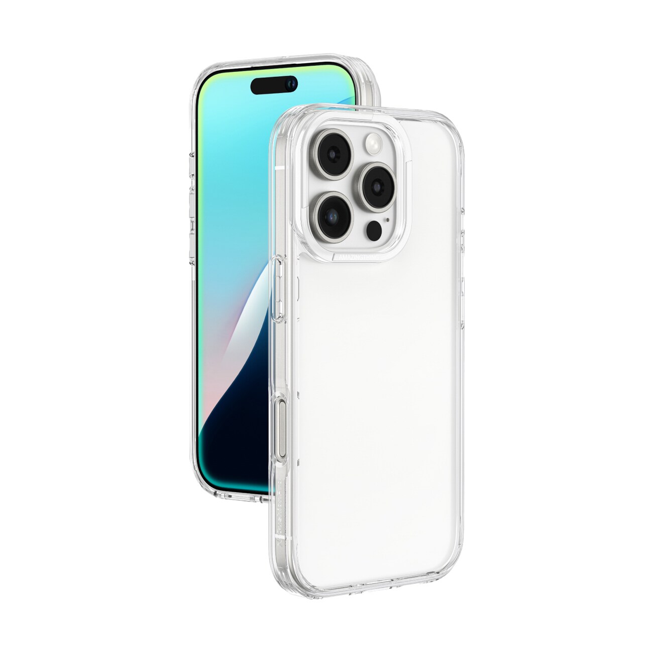 AmazingThing Minimal-etui for iPhone 16 Pro silikonetui - gjennomsiktig
