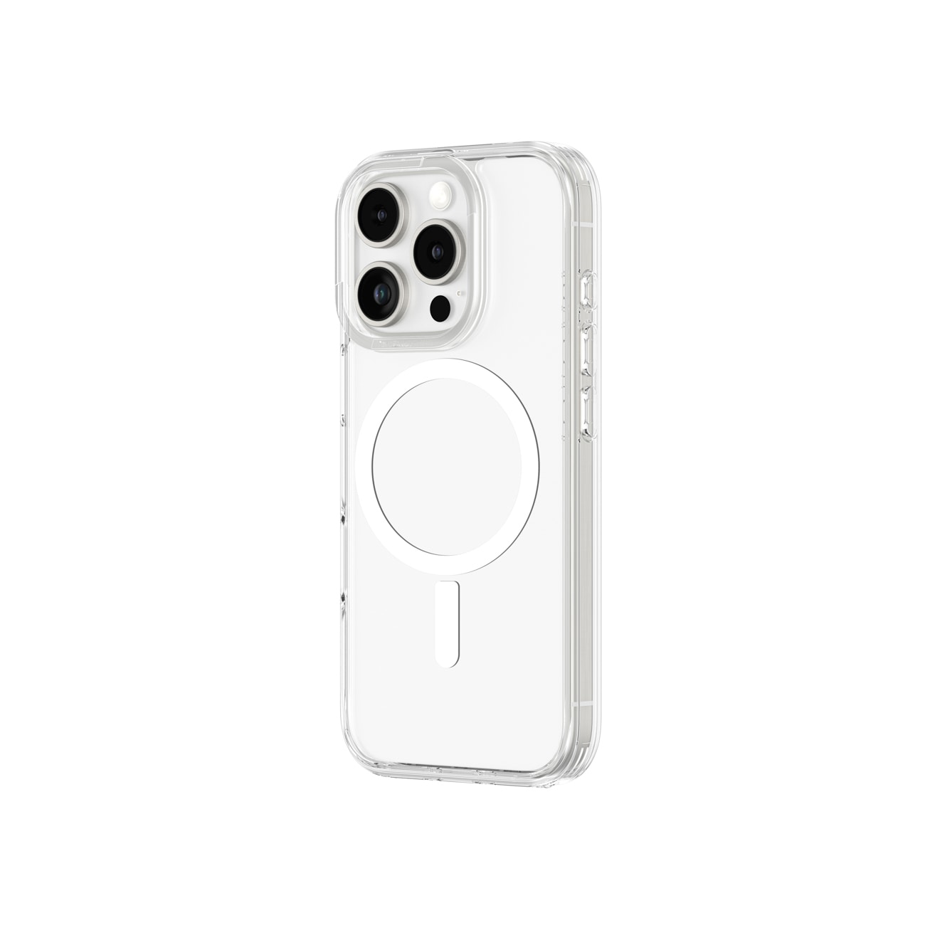 AmazingThing Minimal Mag-etui med magnetisk ring for iPhone 16 Pro - gjennomsiktig