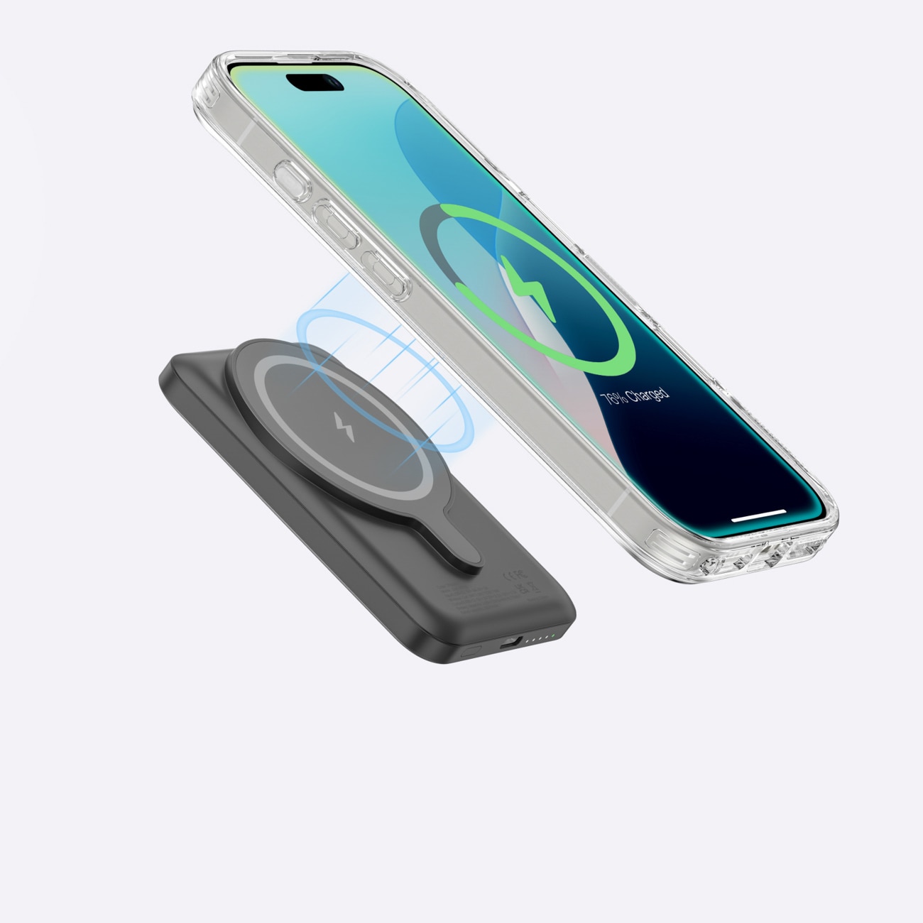 AmazingThing Minimal Mag-etui med magnetisk ring for iPhone 16 Pro - gjennomsiktig