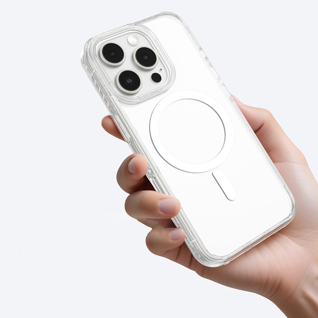 AmazingThing Titan Pro Mag-etui med magnetisk ring for iPhone 16 Pro - gjennomsiktig