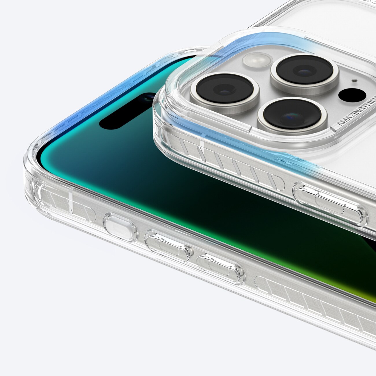 AmazingThing Titan Pro Mag-etui med magnetisk ring for iPhone 16 Pro - gjennomsiktig