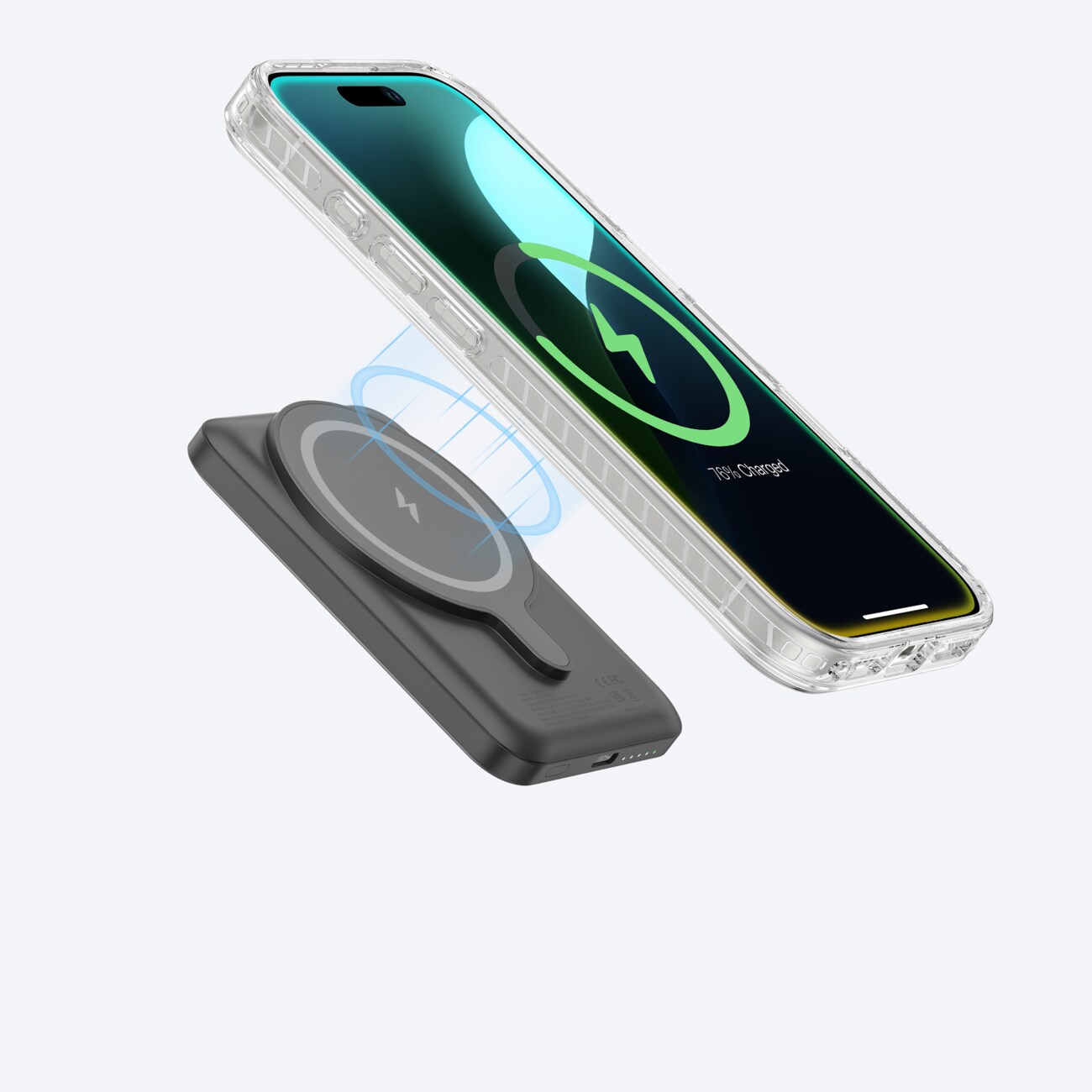 AmazingThing Titan Pro Mag-etui med magnetisk ring for iPhone 16 Pro - gjennomsiktig