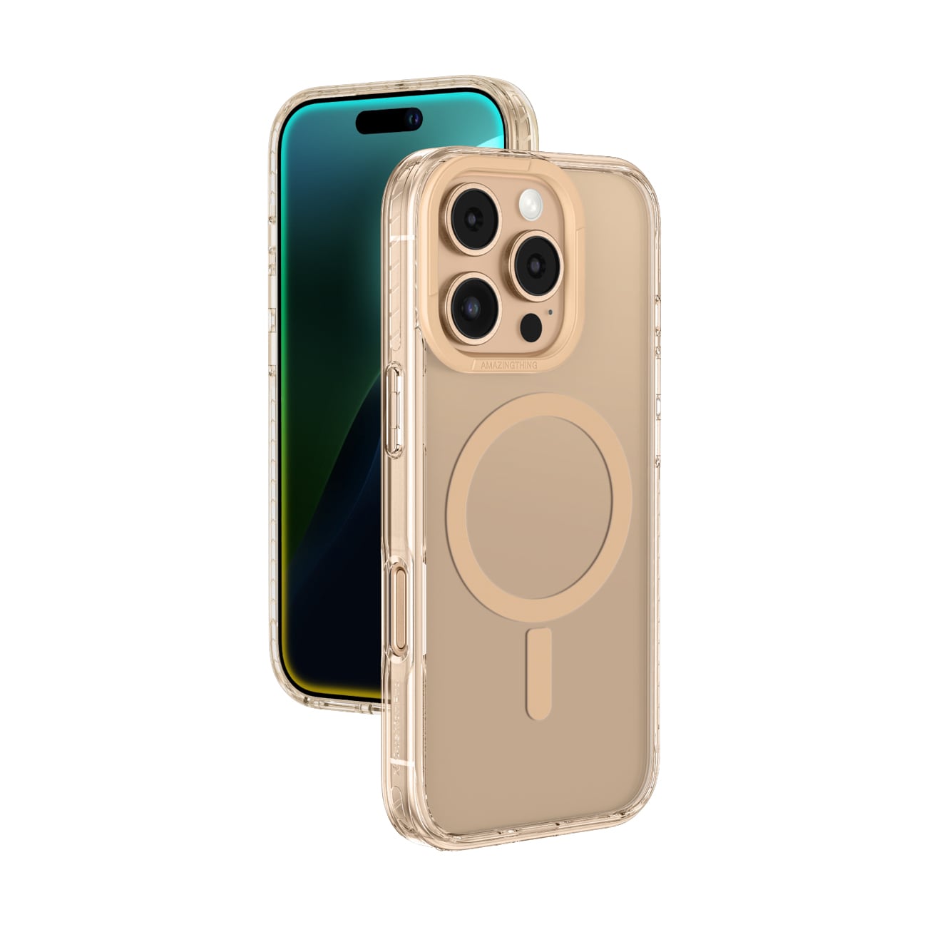 AmazingThing Titan Pro Mag-etui med magnetisk ring for iPhone 16 Pro - Rose Gold