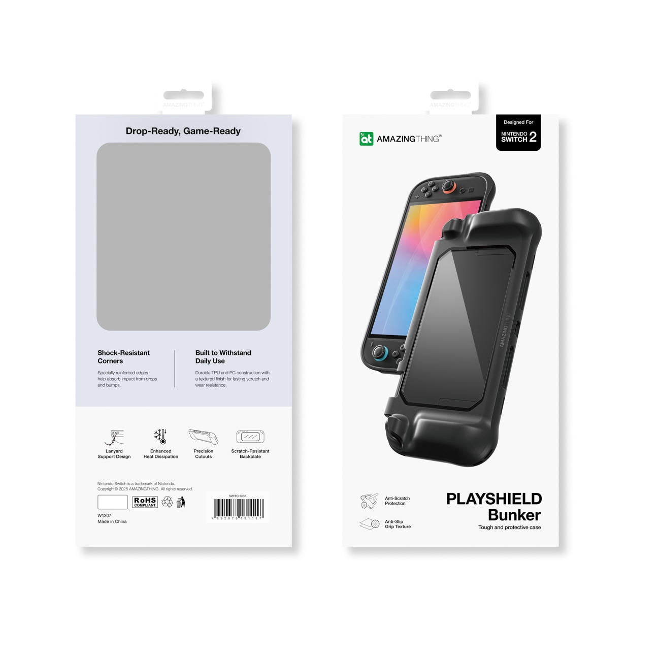 AmazingThing PlayShield Bunker beskyttelsesveske for Nintendo Switch 2 - Svart