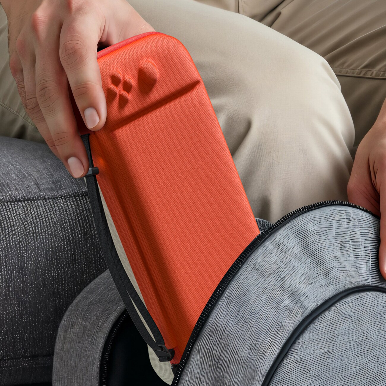 AmazingThing PlayShield EDC beskyttelsesveske for Nintendo Switch 2 - rød