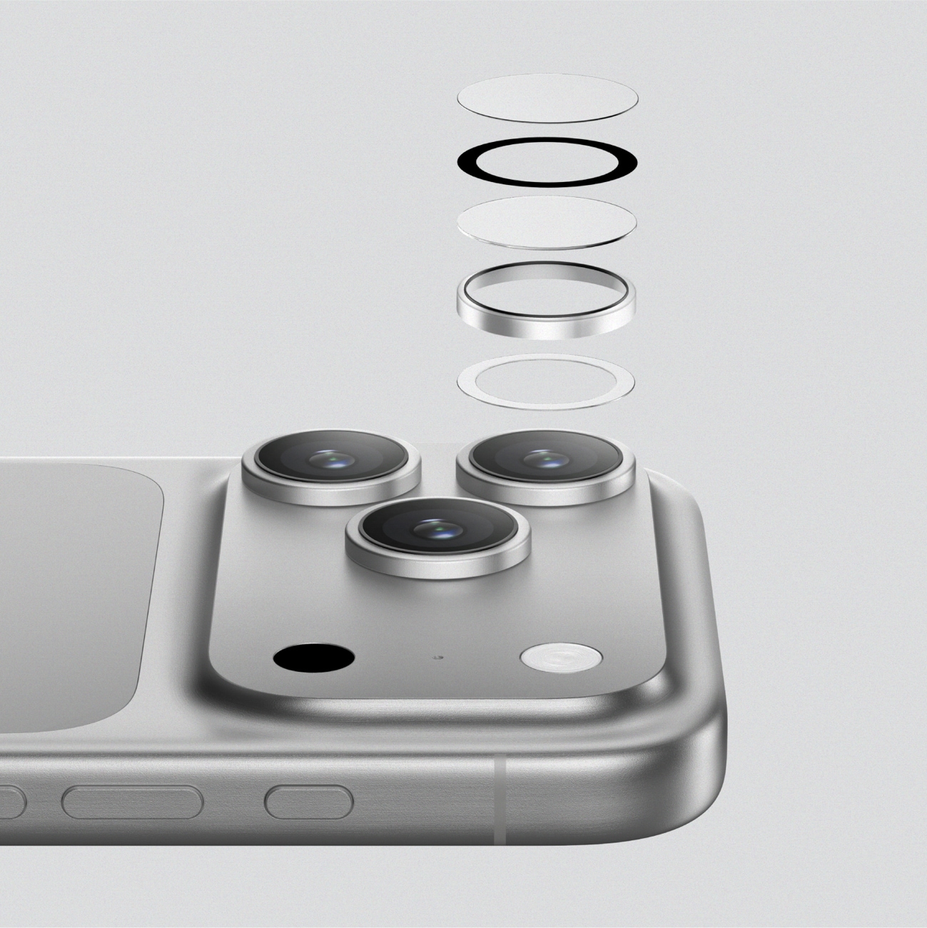 AmazingThing linseglass for iPhone 17 Pro / Pro Max med svart aluminiumsramme