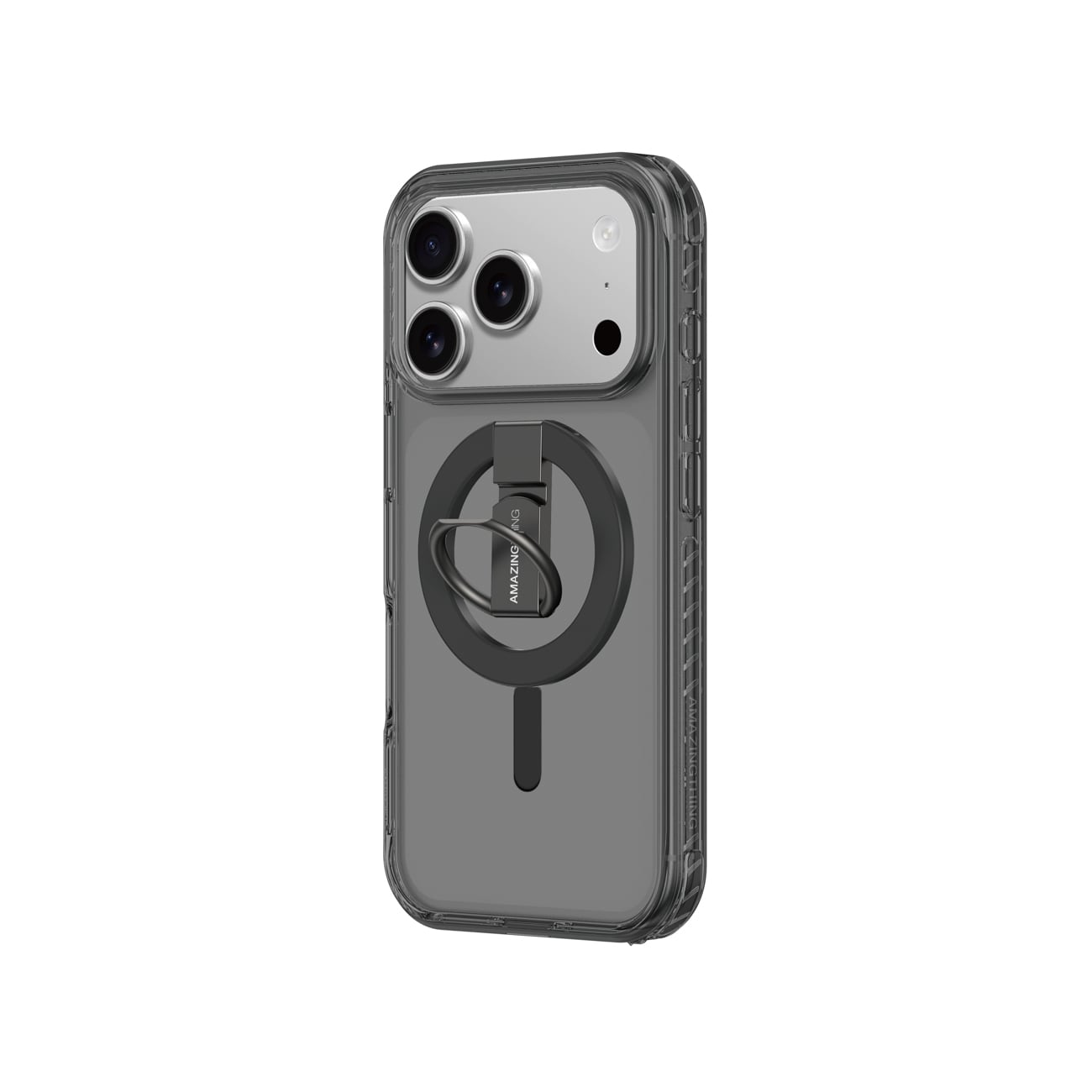AmazingThing Titan Pro Grip Ring Set-etui for iPhone 17 Pro Max Kompatibel med MagSafe - Svart