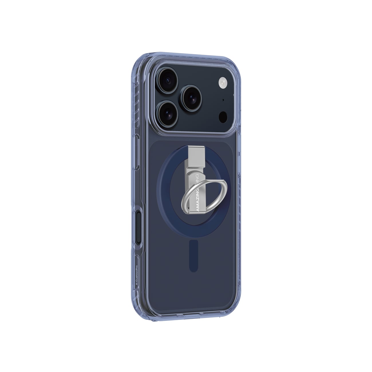 AmazingThing Titan Pro Grip Ring Set-etui for iPhone 17 Pro Max Kompatibel med MagSafe - Blå