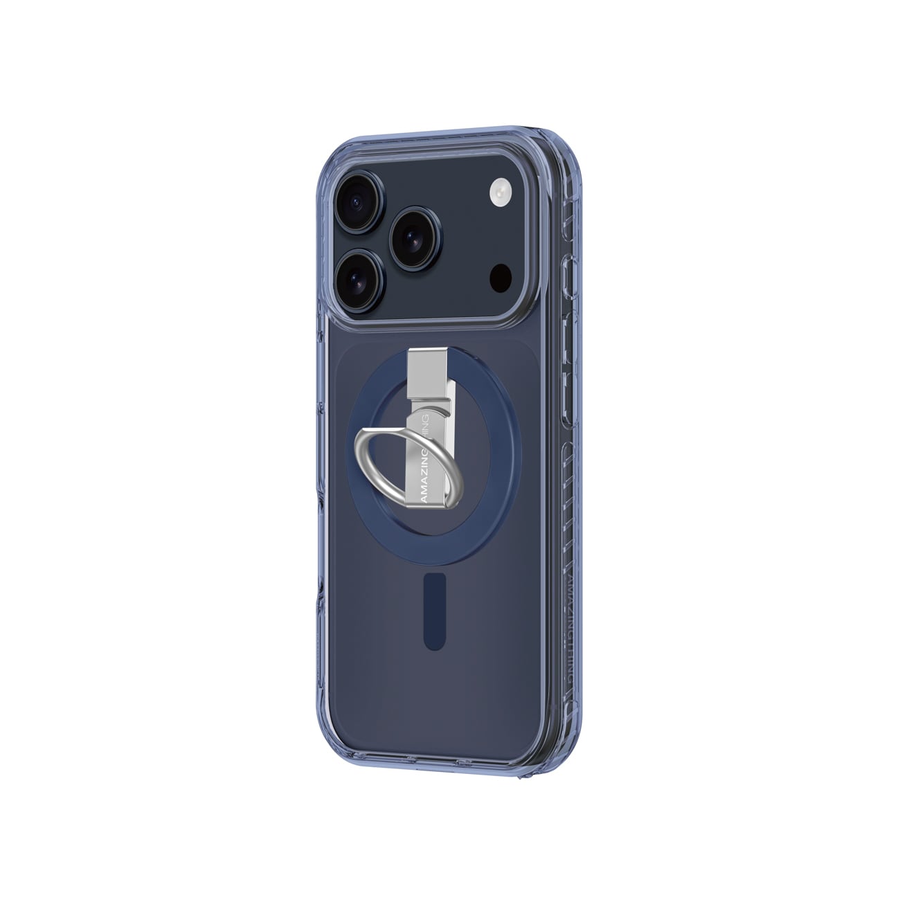 AmazingThing Titan Pro Grip Ring Set-etui for iPhone 17 Pro Max Kompatibel med MagSafe - Blå