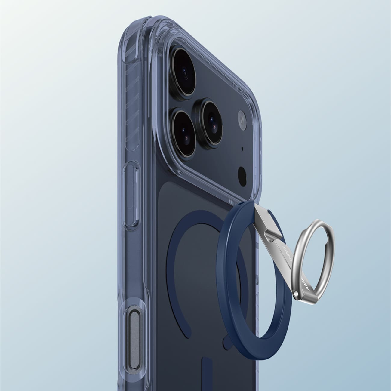 AmazingThing Titan Pro Grip Ring Set-etui for iPhone 17 Pro Max Kompatibel med MagSafe - Blå