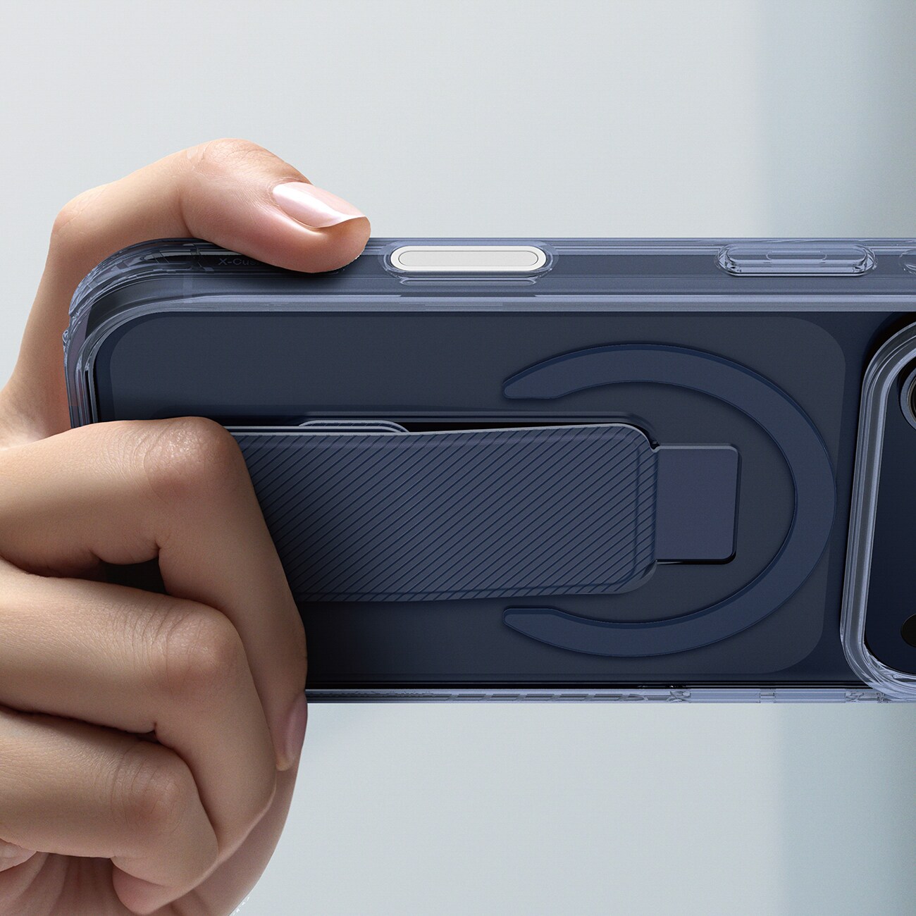 AmazingThing Titan Pro Holder-etui for iPhone 17 Pro Max Kompatibel med MagSafe - Blå