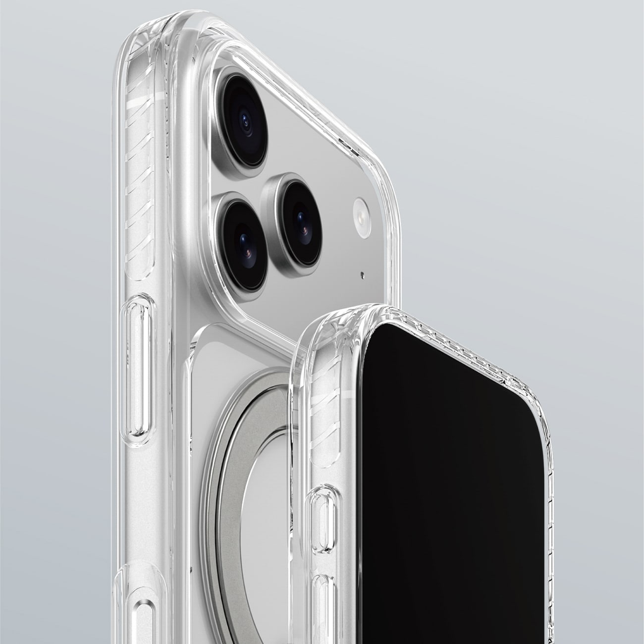 AmazingThing Titan Pro MagSpin-etui for iPhone 17 Pro kompatibel med MagSafe - grå