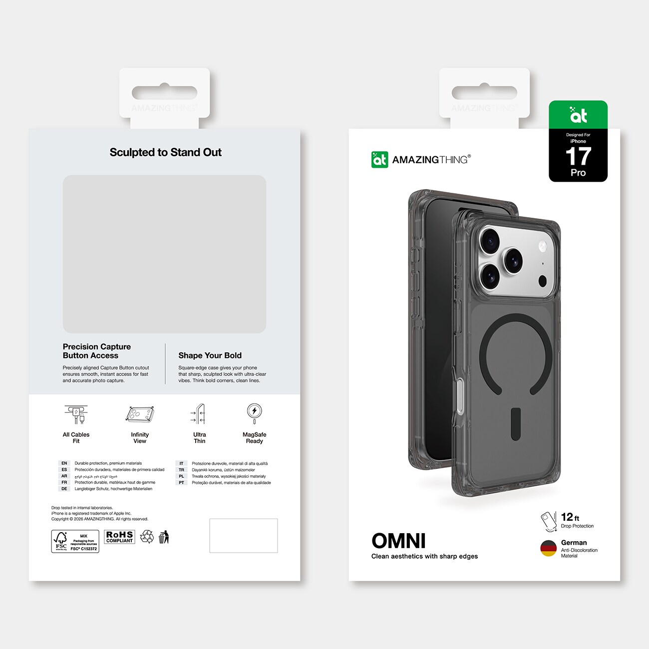 AmazingThing Omni Case for iPhone 17 Pro MagSafe-kompatibel - svart