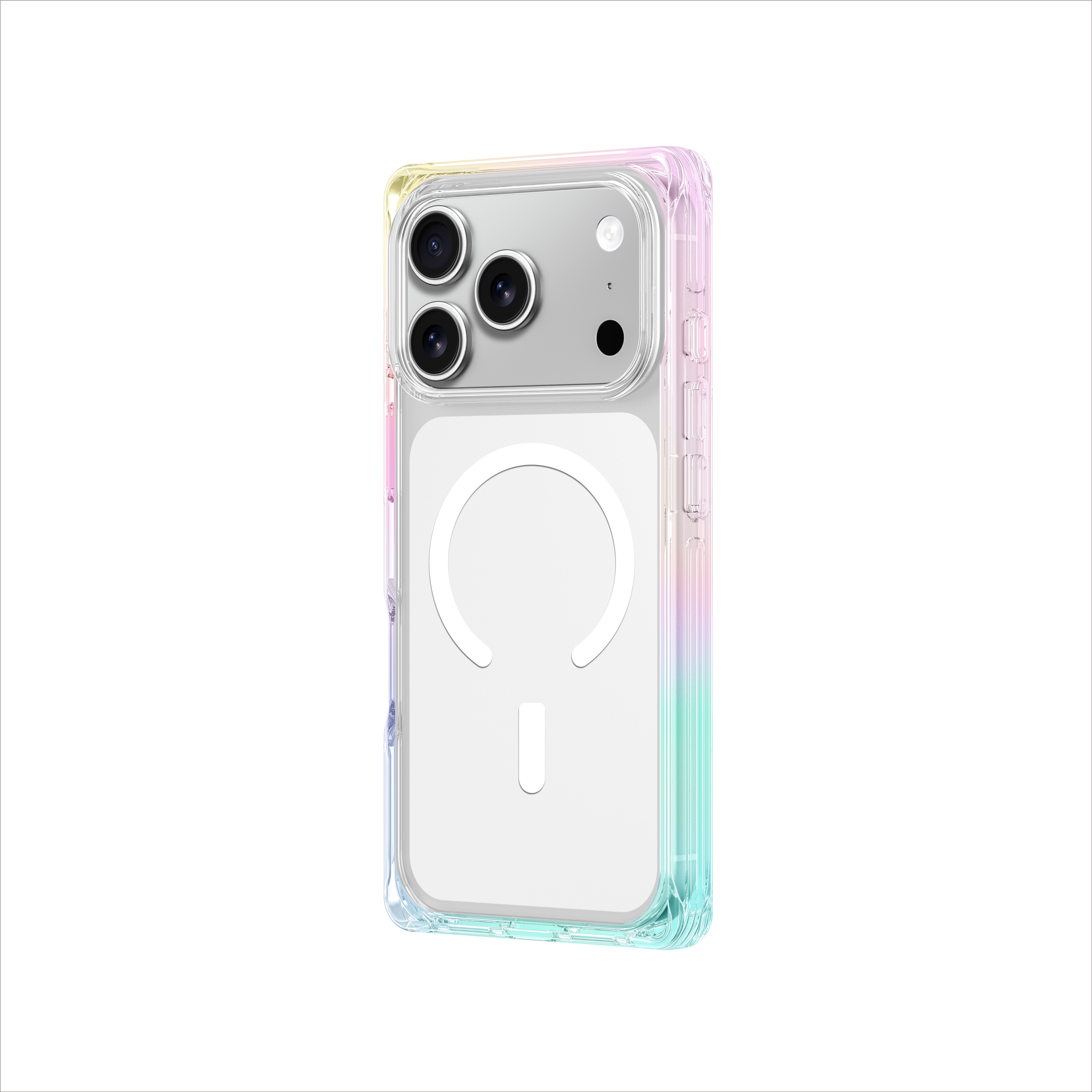 AmazingThing Omni-veske for iPhone 17 Pro kompatibel med MagSafe - gjennomsiktig-regnbue
