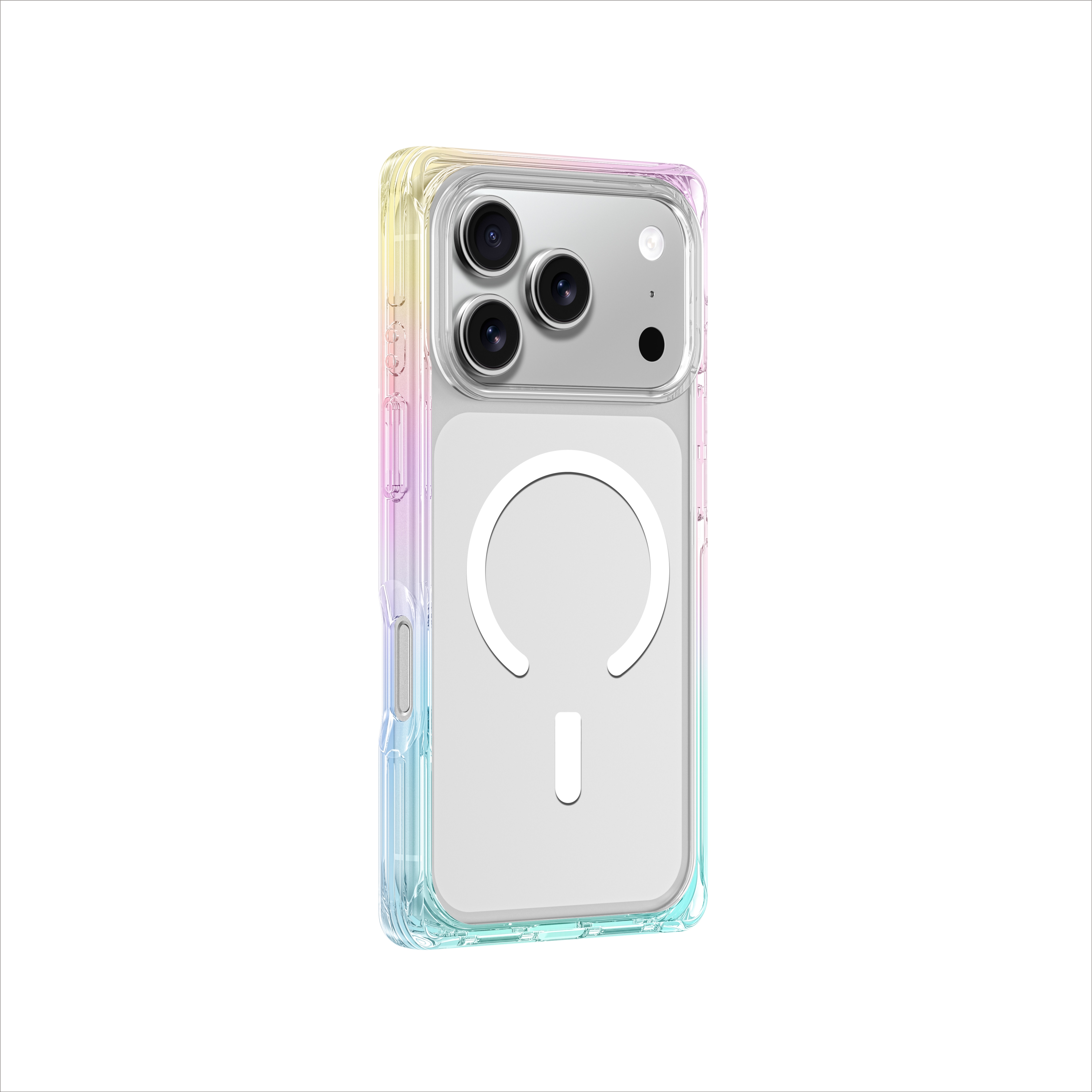 AmazingThing Omni-veske for iPhone 17 Pro kompatibel med MagSafe - gjennomsiktig-regnbue