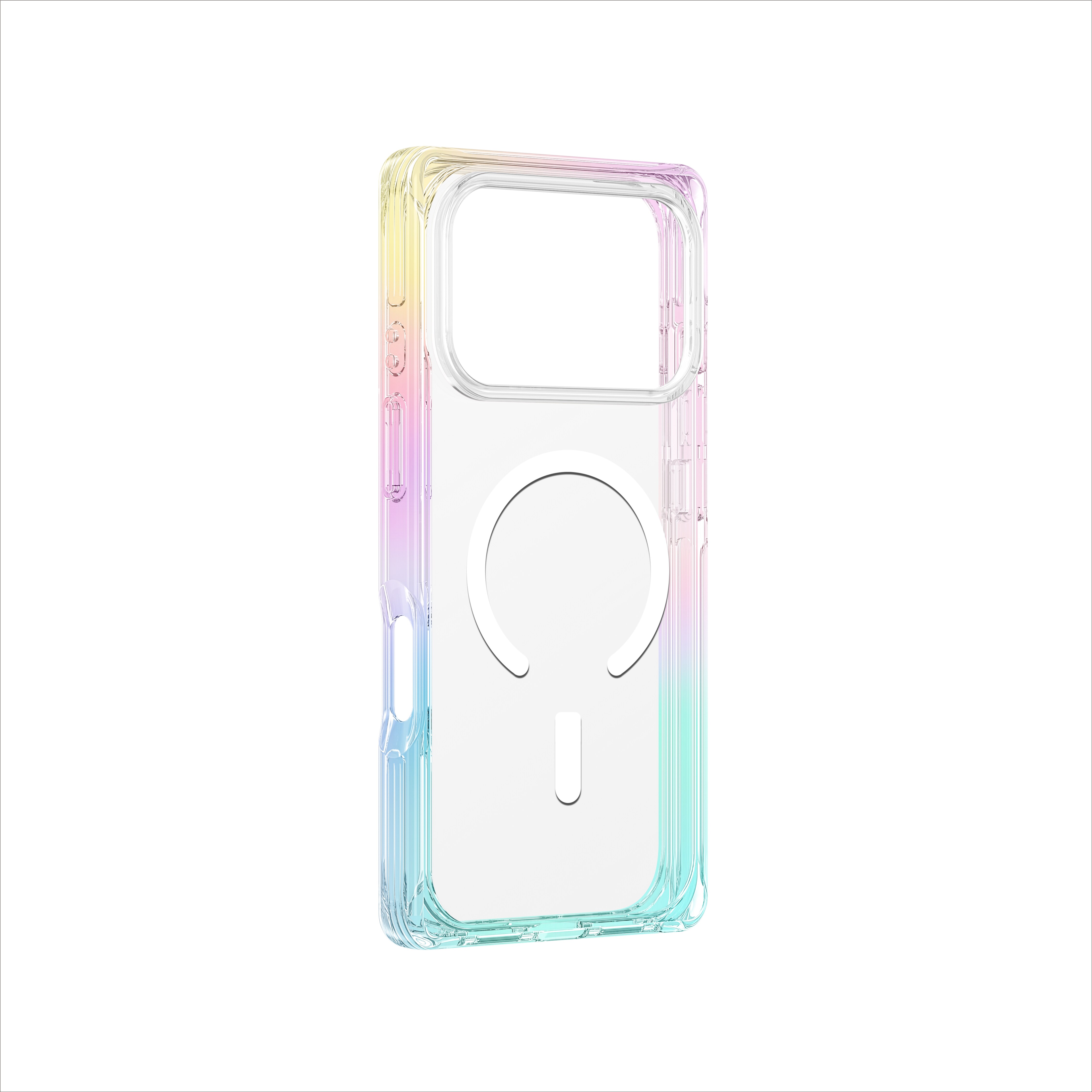 AmazingThing Omni-veske for iPhone 17 Pro kompatibel med MagSafe - gjennomsiktig-regnbue