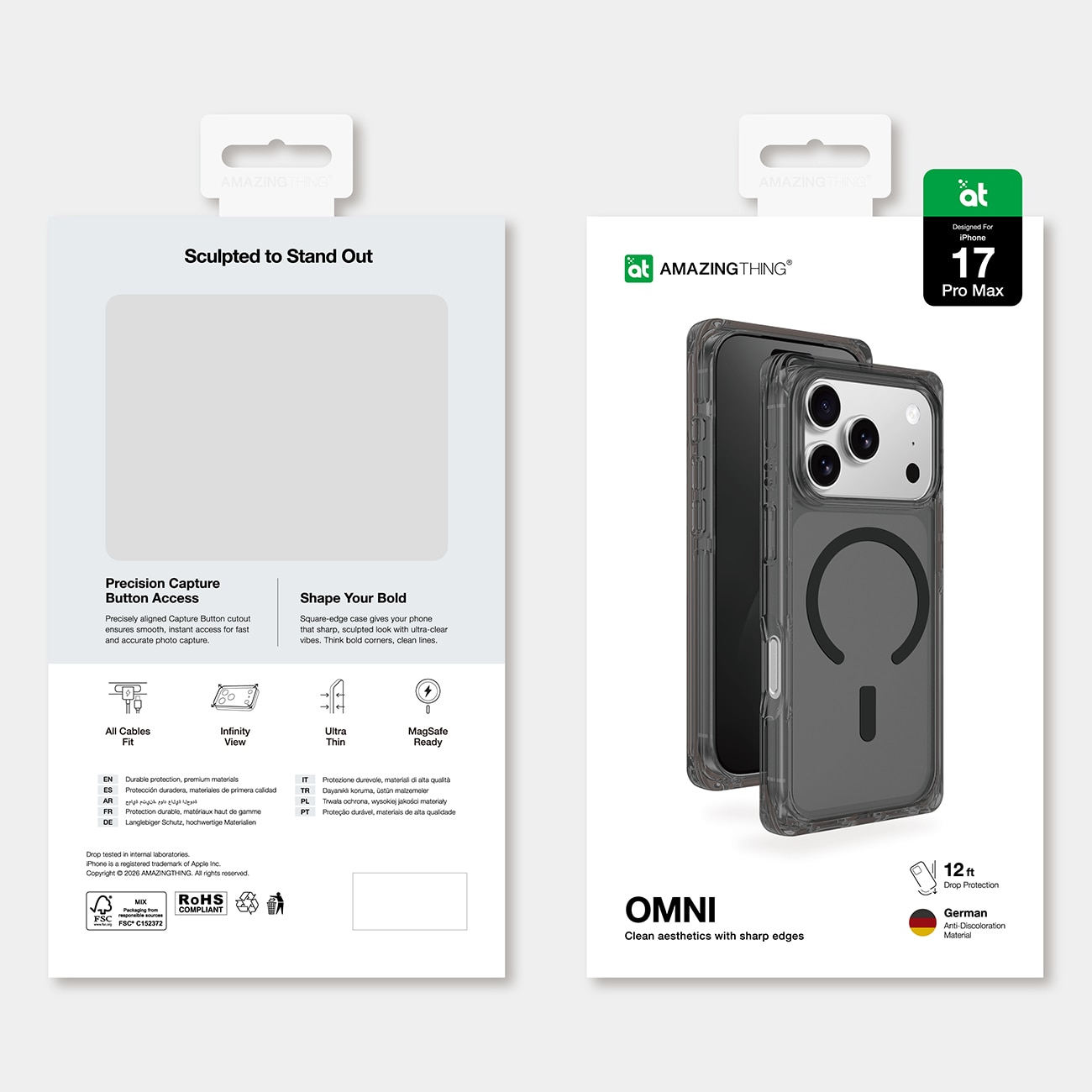AmazingThing Omni Case for iPhone 17 Pro Max Kompatibel med MagSafe - Svart