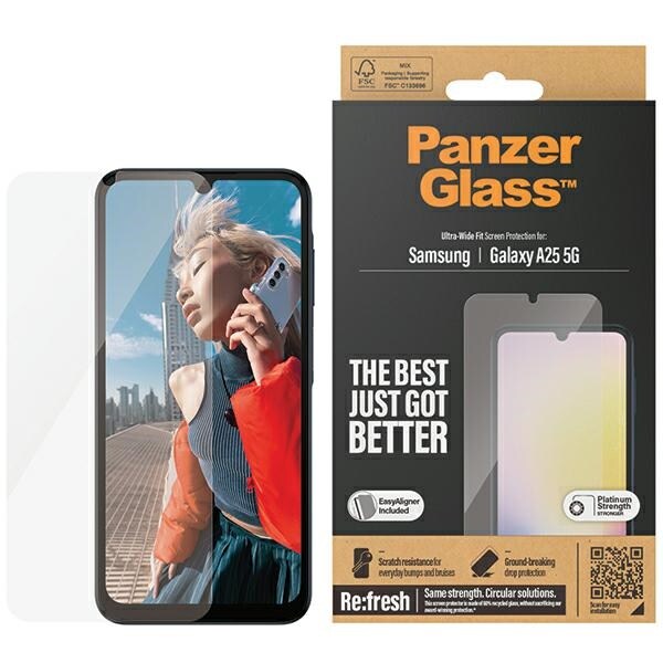 PanzerGlass Ultra-Wide Fit herdet glass for Samsung Galaxy A25 5G