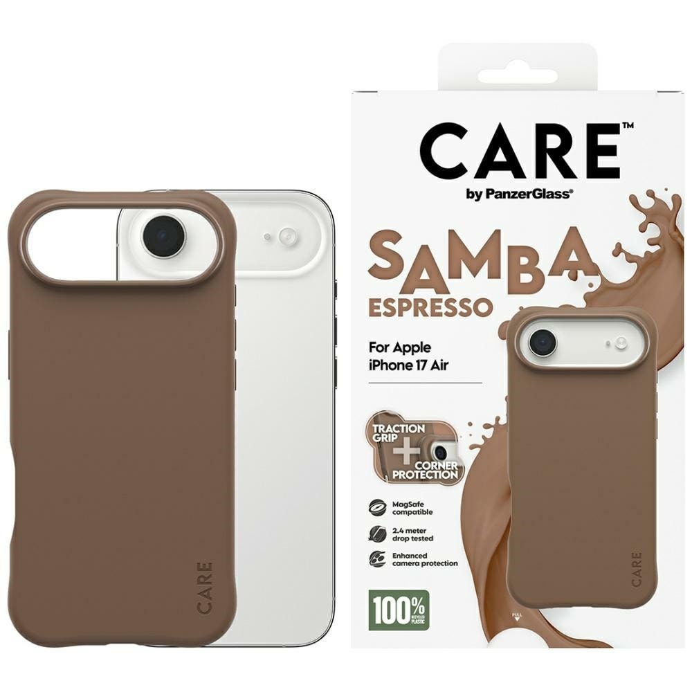 CARE by PanzerGlass Fasjonable Samba MagSafe-etui for iPhone Air - Brun