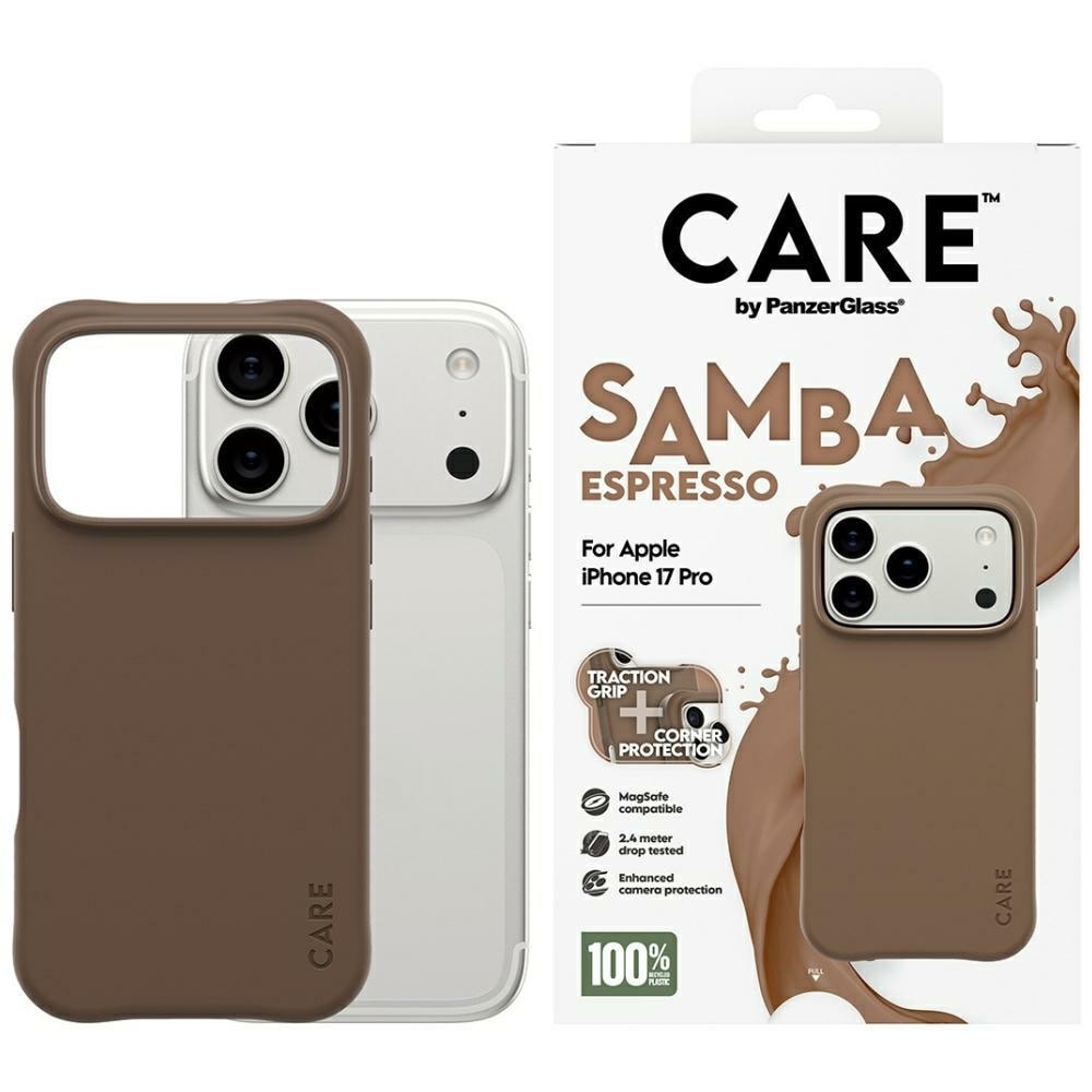 CARE by PanzerGlass Fasjonable Samba MagSafe-etui for iPhone 17 Pro - Brun