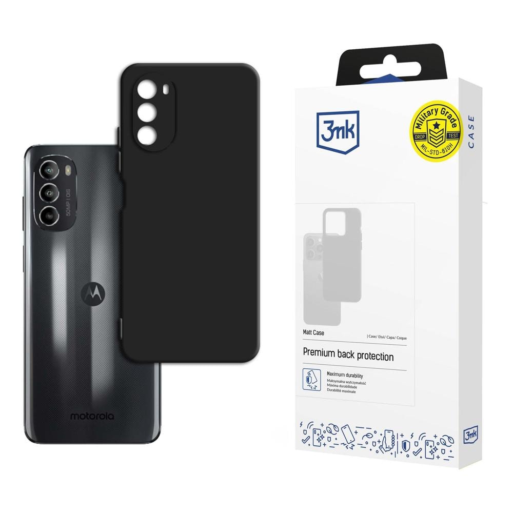 3mk Matt etui for Motorola Moto G82 5G - svart