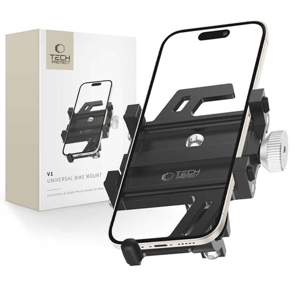 Tech-Protect V1 Universal sykkeltelefonholder - svart
