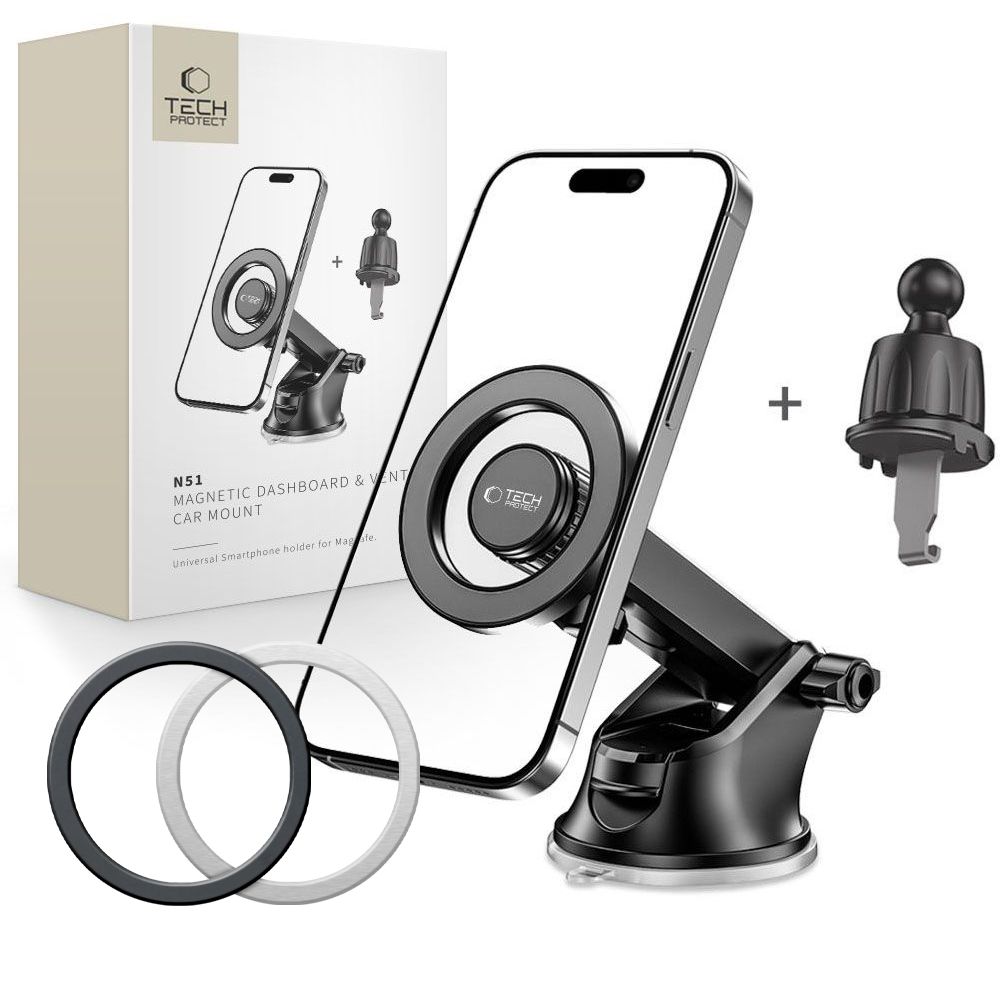 Tech-Protect N51 MagSafe biltelefonholder for cockpit/luftventil - svart