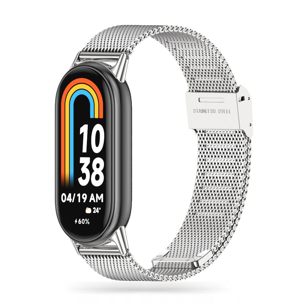 Tech-Protect MilaneseBand-rem for Xiaomi Smart Band 8 / 8 NFC - Sølv