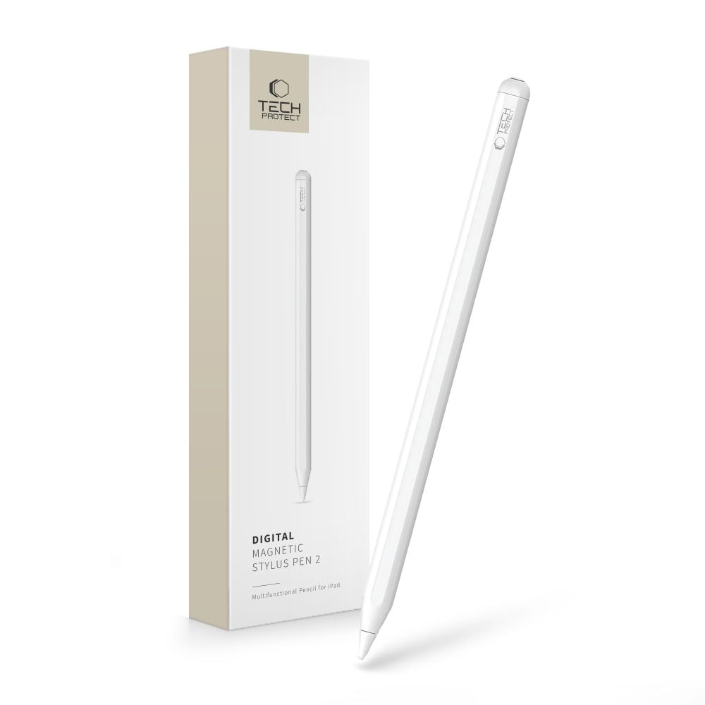 Tech-Protect Digital Magnetic Stylus Pen 2 Magnetic for iPad-nettbrett - hvit