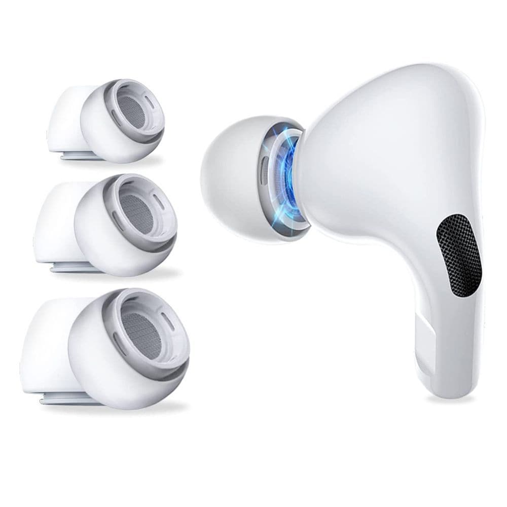 Tech-Protect ørepropper for AirPods Pro 1 / 2 i størrelsene S / M / L - hvit (3 stk.)