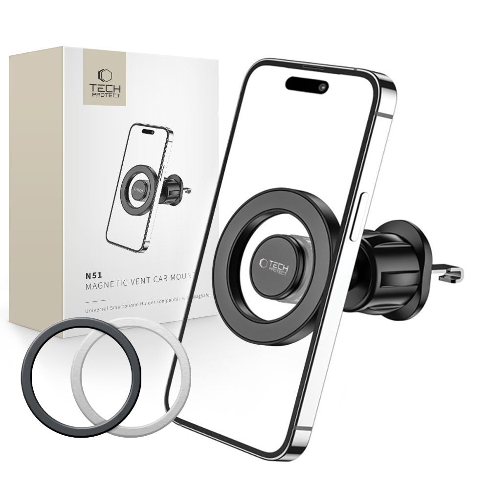Tech-Protect N51 biltelefonholder med MagSafe for luftventil - svart
