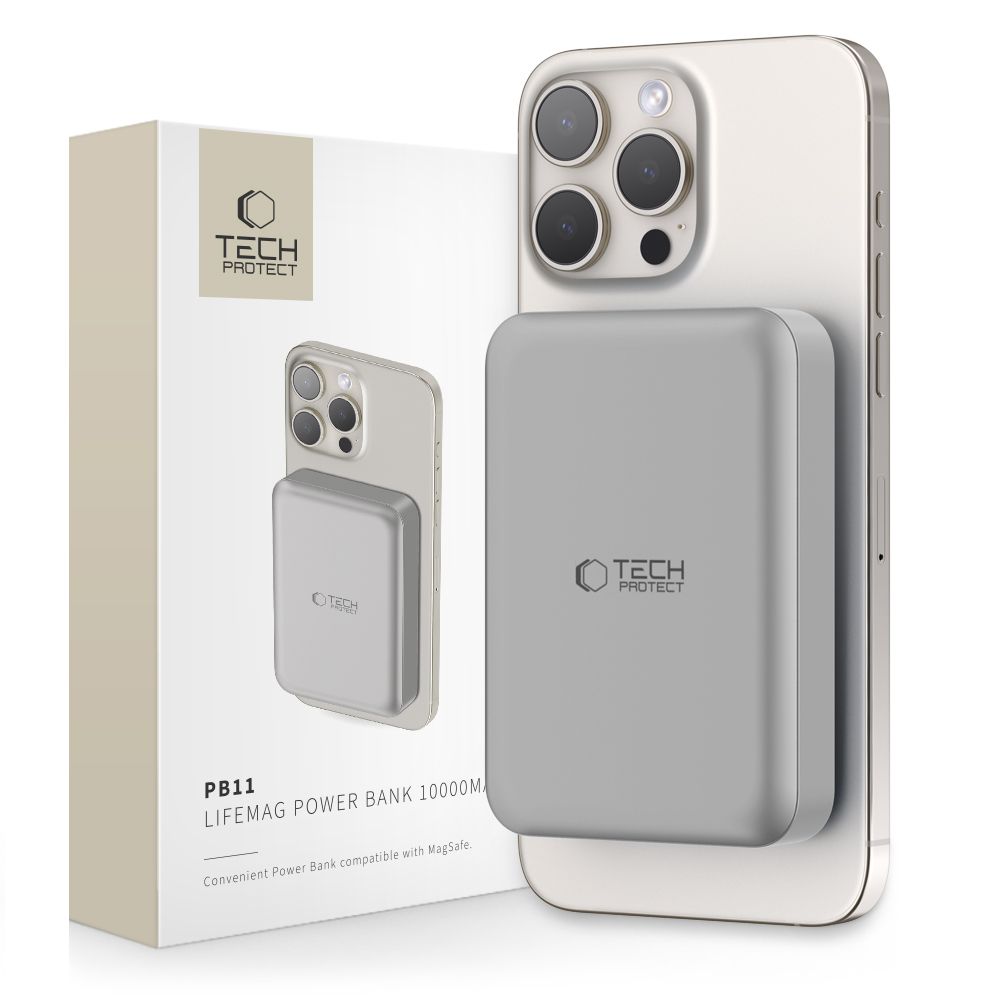 Powerbank Tech-Protect PB11 LifeMag MagSafe 10000 mAh - titan