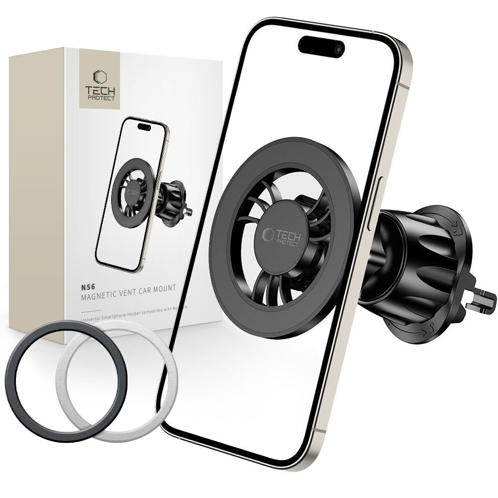 Tech-Protect N56 Magnetisk biltelefonholder med MagSafe for luftventil - svart