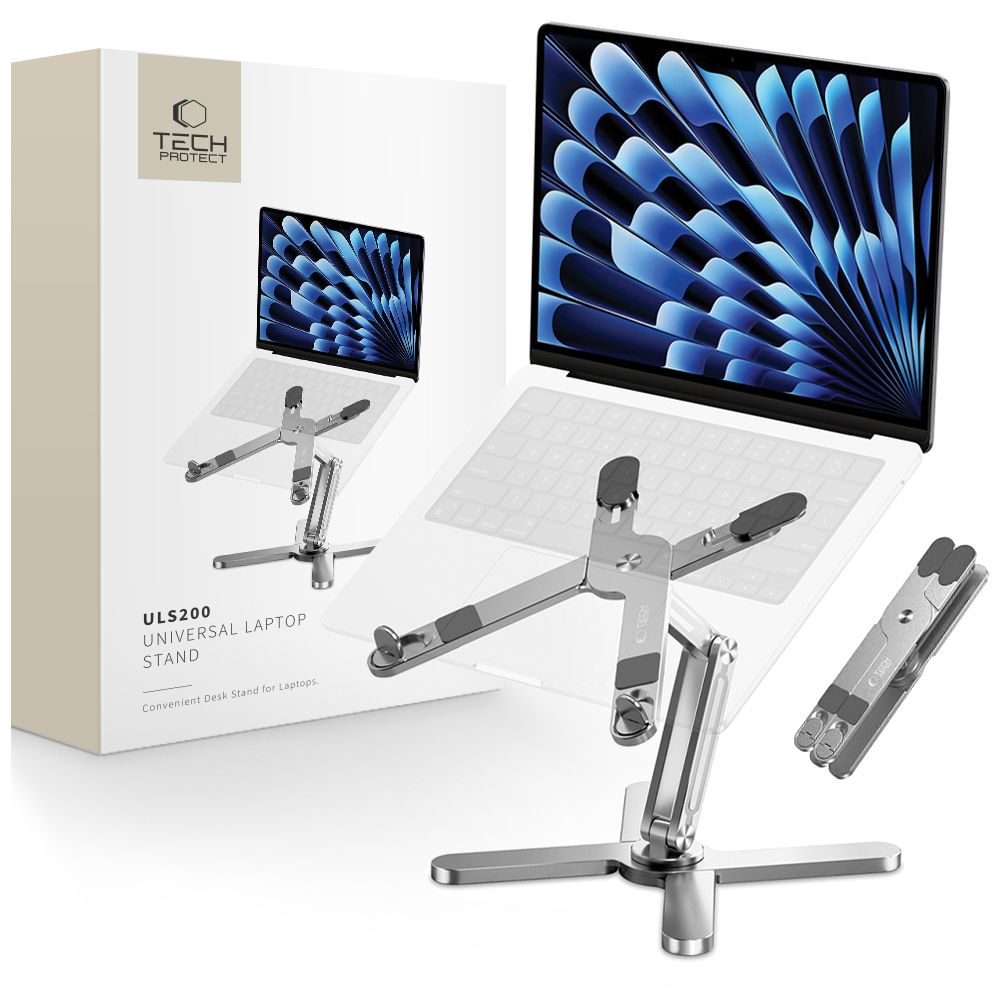 Tech-Protect ULS200 universalstativ for bærbare datamaskiner opp til 16" - sølv