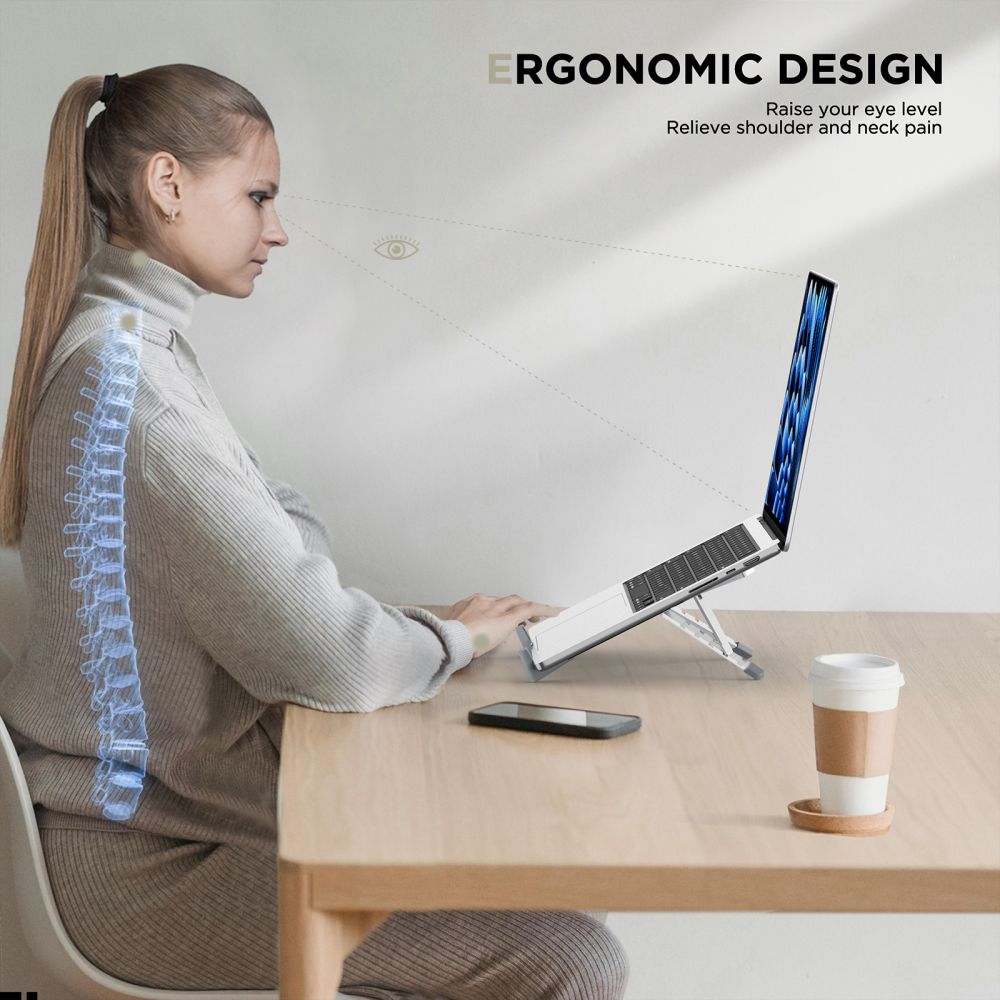 Tech-Protect ULS300 Laptop-stativ - sølv