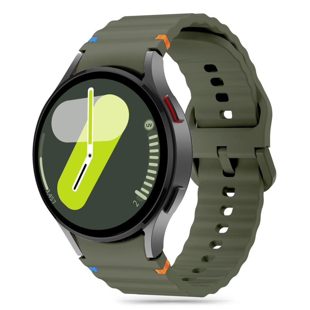 Tech-Protect silikon sportsrem for Samsung Galaxy Watch 4 / 5 / 5 Pro / 6 / 7 / FE - Grønn