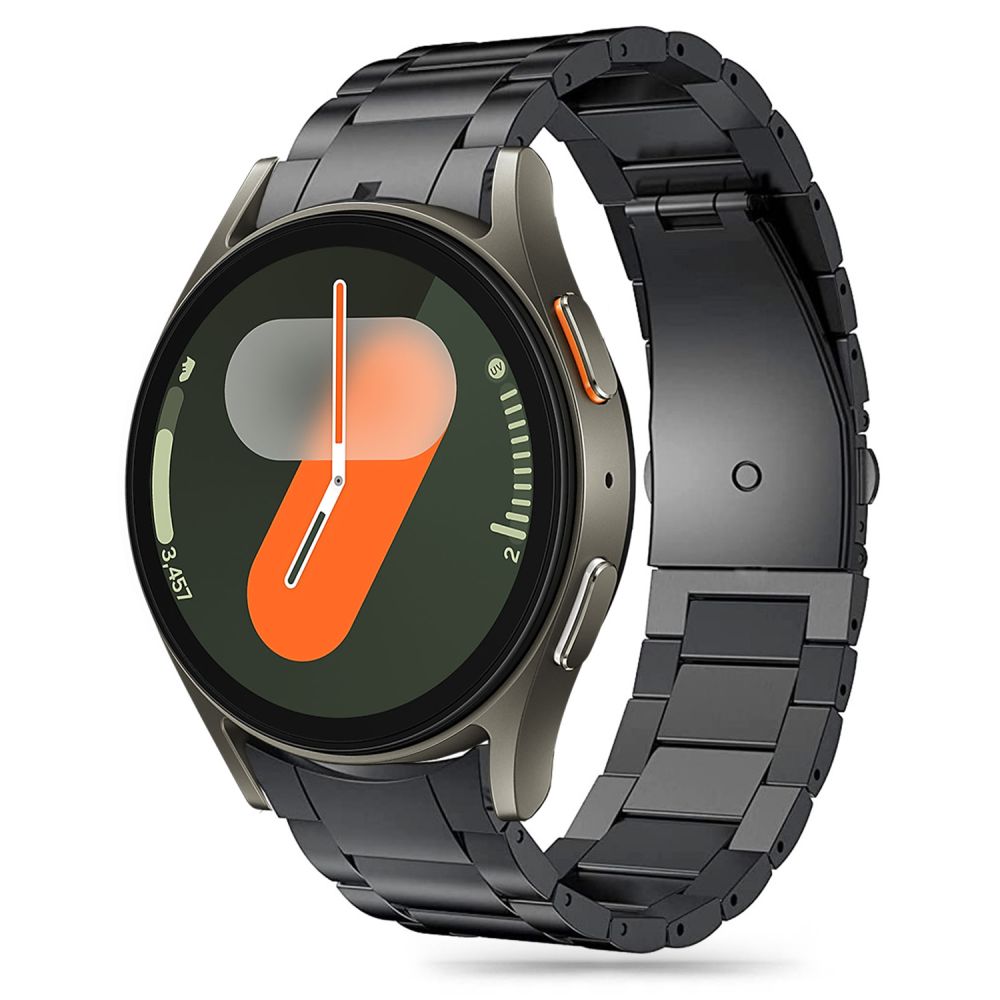 Tech-Protect rustfri reim for Samsung Galaxy Watch 4 / 5 / 5 Pro / 6 / 7 / FE - Svart
