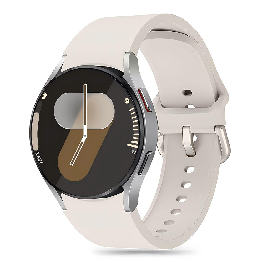 Tech-Protect silikonrem for Samsung Galaxy Watch 4 / 5 / 5 Pro / 6 / 7 / FE - Beige