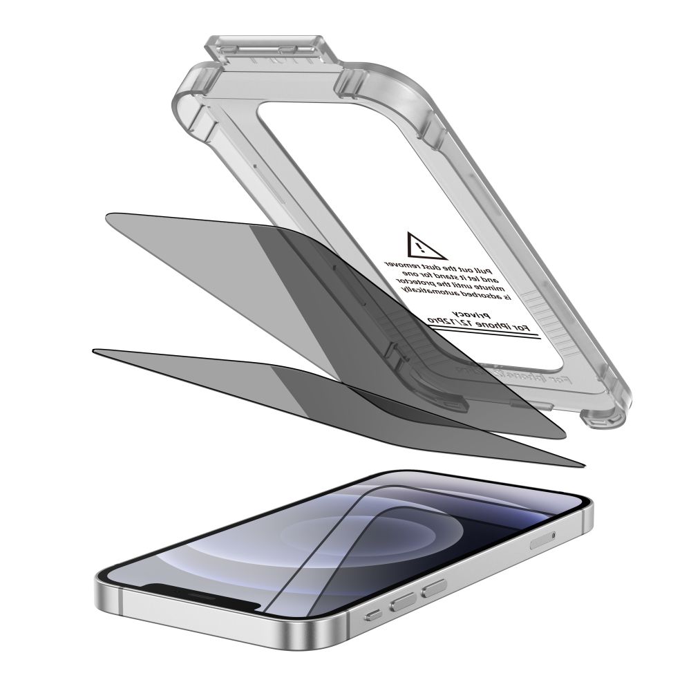 Tech-Protect Quick Set Spy+ Privacy Glass 2-pakning for iPhone 12 / 12 Pro