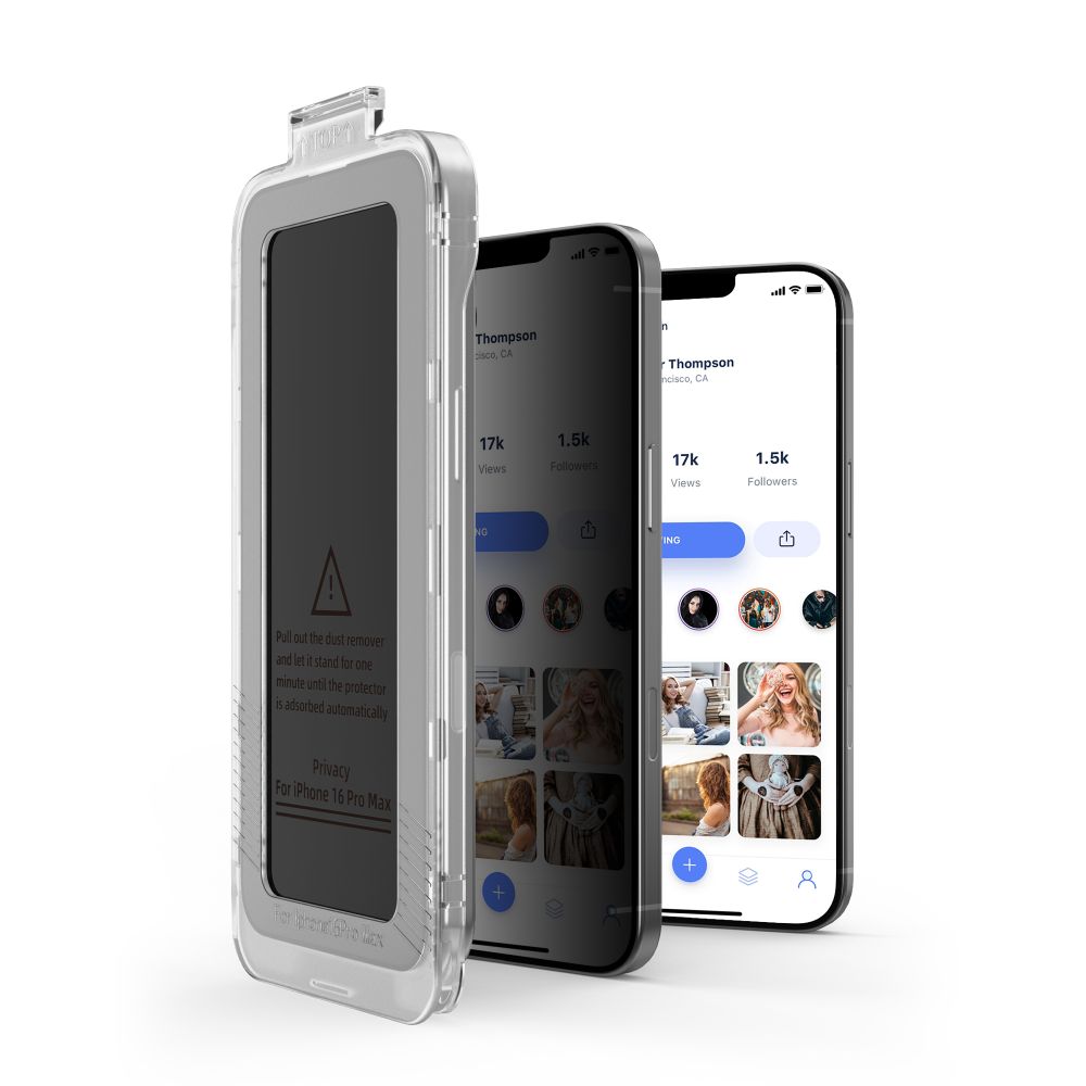 Tech-Protect Quick Set Spy+ Privacy Glass 2-pakning for iPhone 12 / 12 Pro